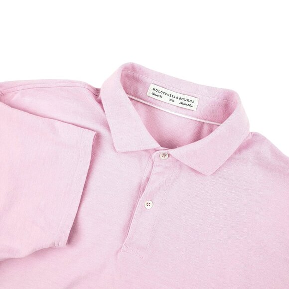 Holderness & Bourne Polo Shirt Men XXL Pink Golf Tailored Fit Performance - Picture 1 of 8